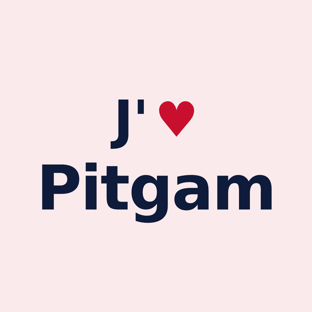Magnet personnalisé Pitgam — design J'aime Pitgam