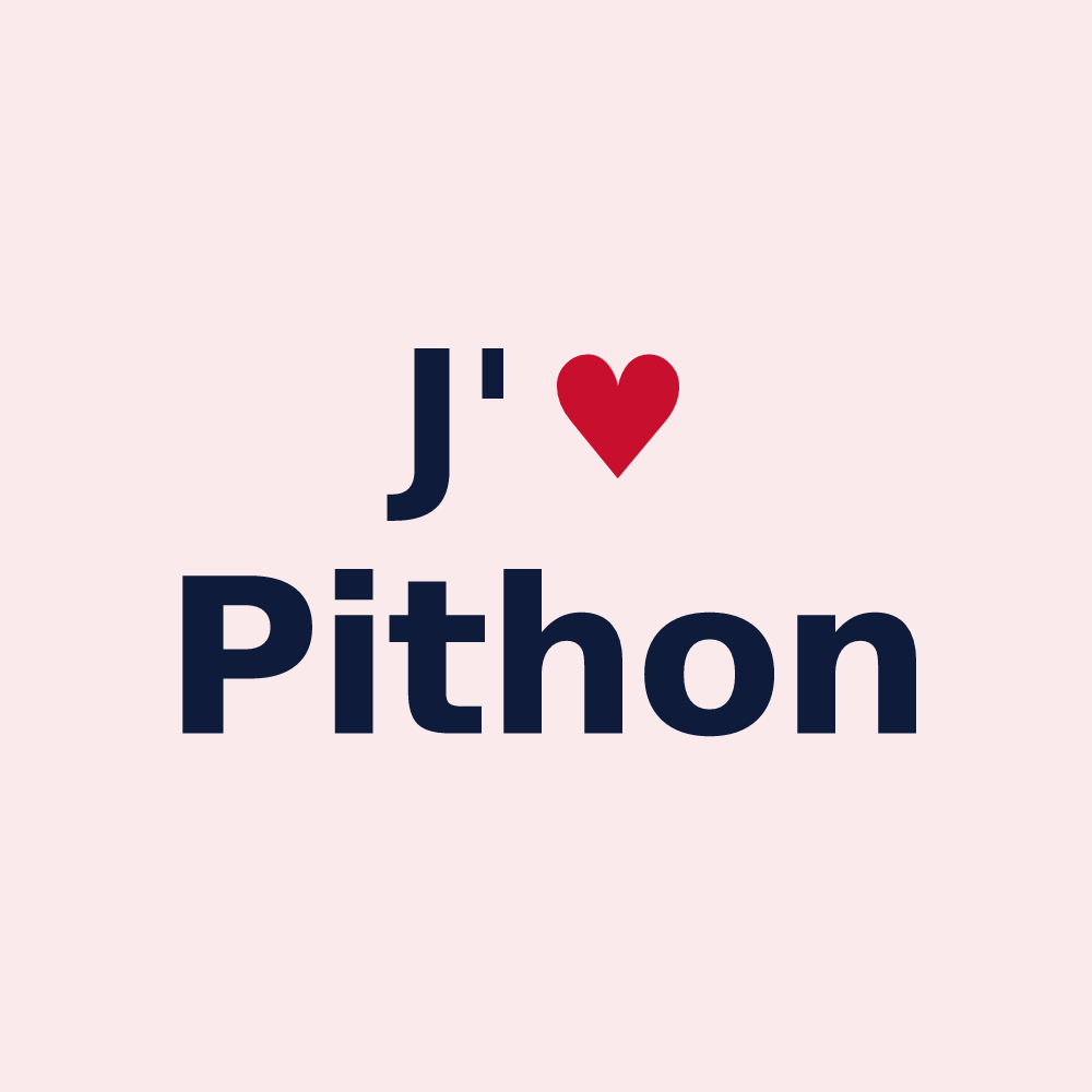 Magnet personnalisé Pithon — design J'aime Pithon