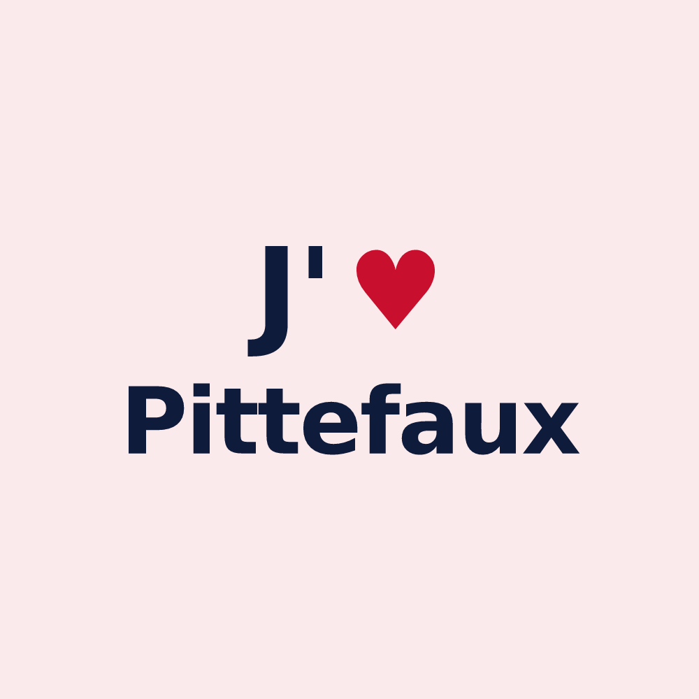 Magnet personnalisé Pittefaux — design J'aime Pittefaux