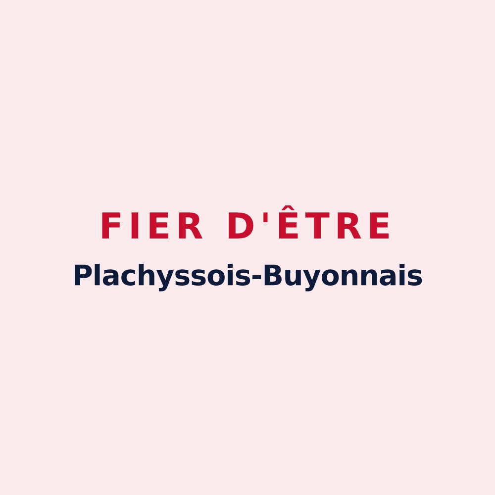 Magnet « Fier d'être Plachyssois-Buyonnais » — design pour Plachy-Buyon