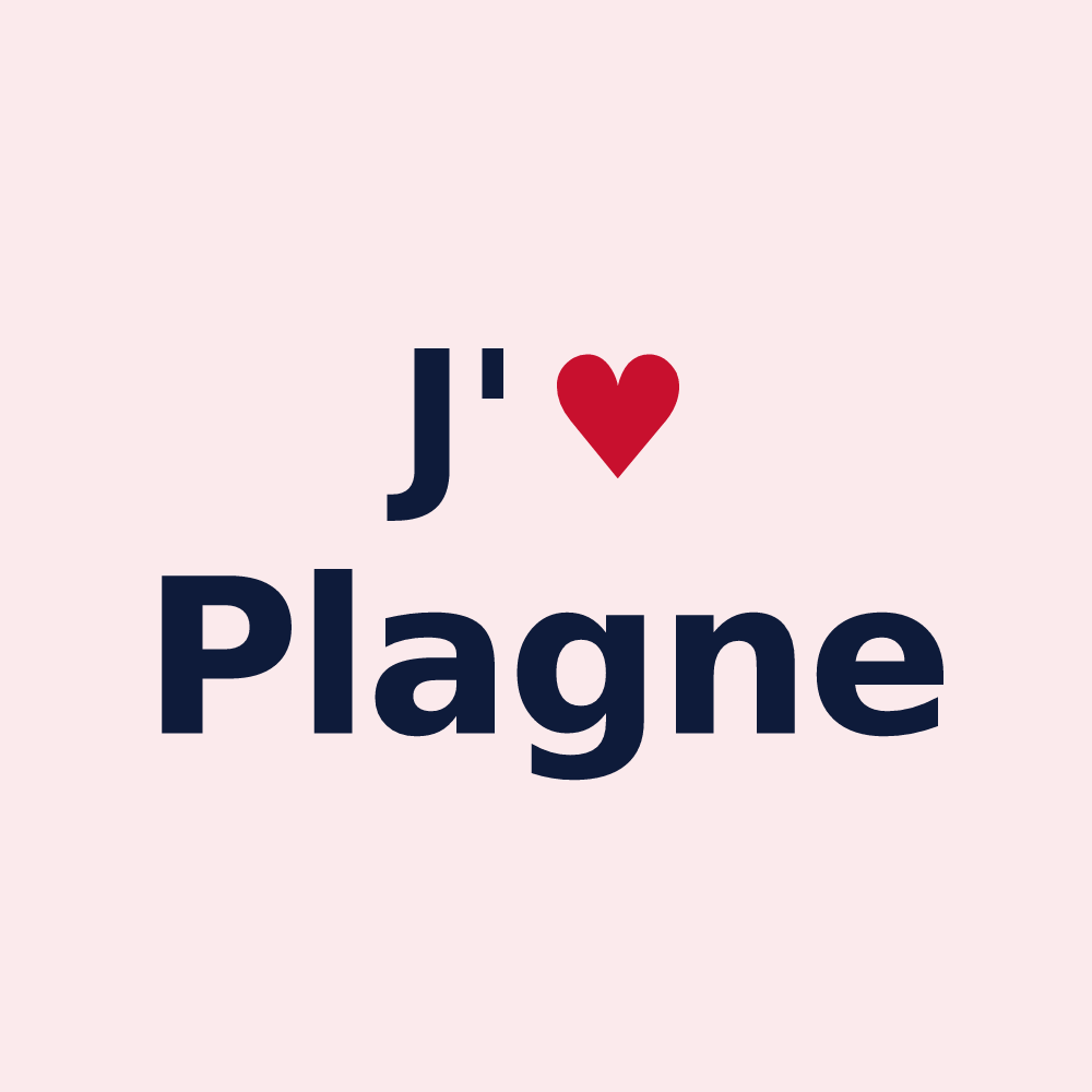Magnet personnalisé Plagne — design J'aime Plagne