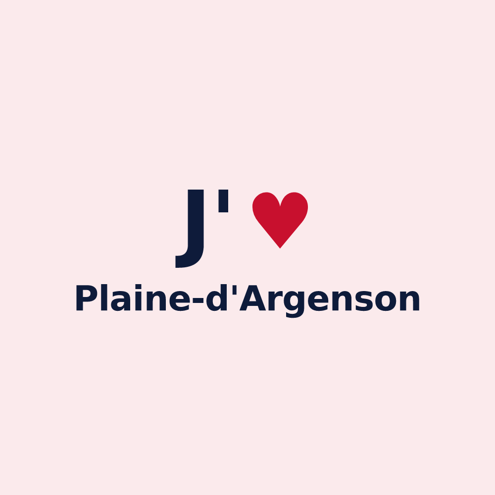 Magnet personnalisé Plaine-d'Argenson — design J'aime Plaine-d'Argenson