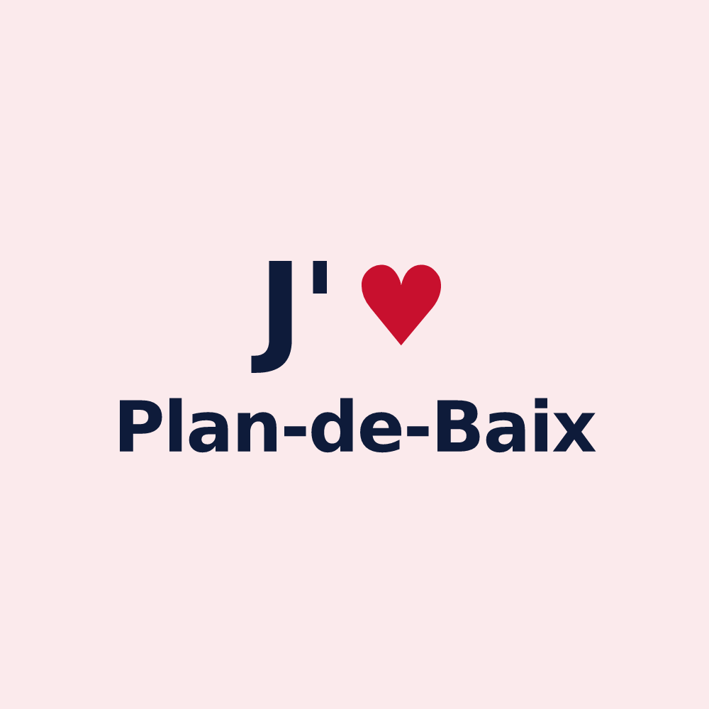 Magnet personnalisé Plan-de-Baix — design J'aime Plan-de-Baix
