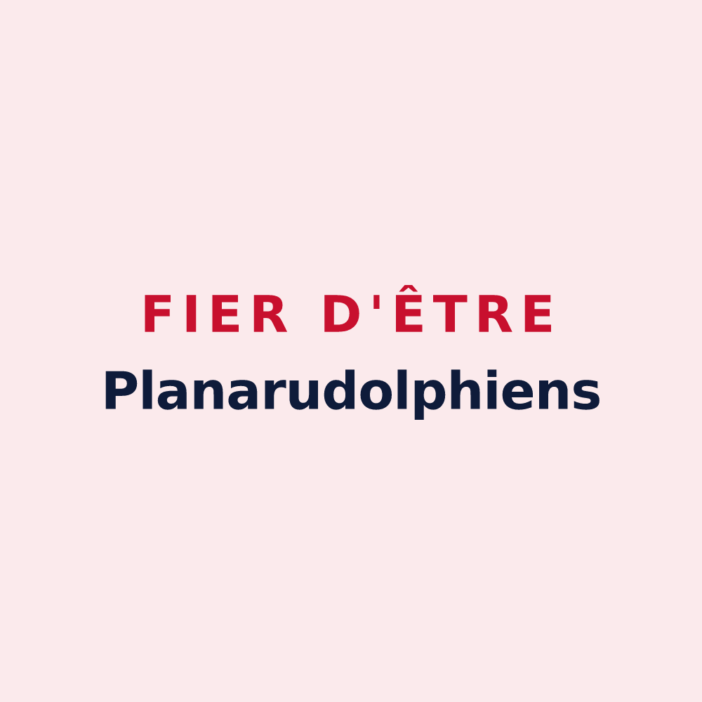 Magnet « Fier d'être Planarudolphiens » — design pour Plan-de-Baix