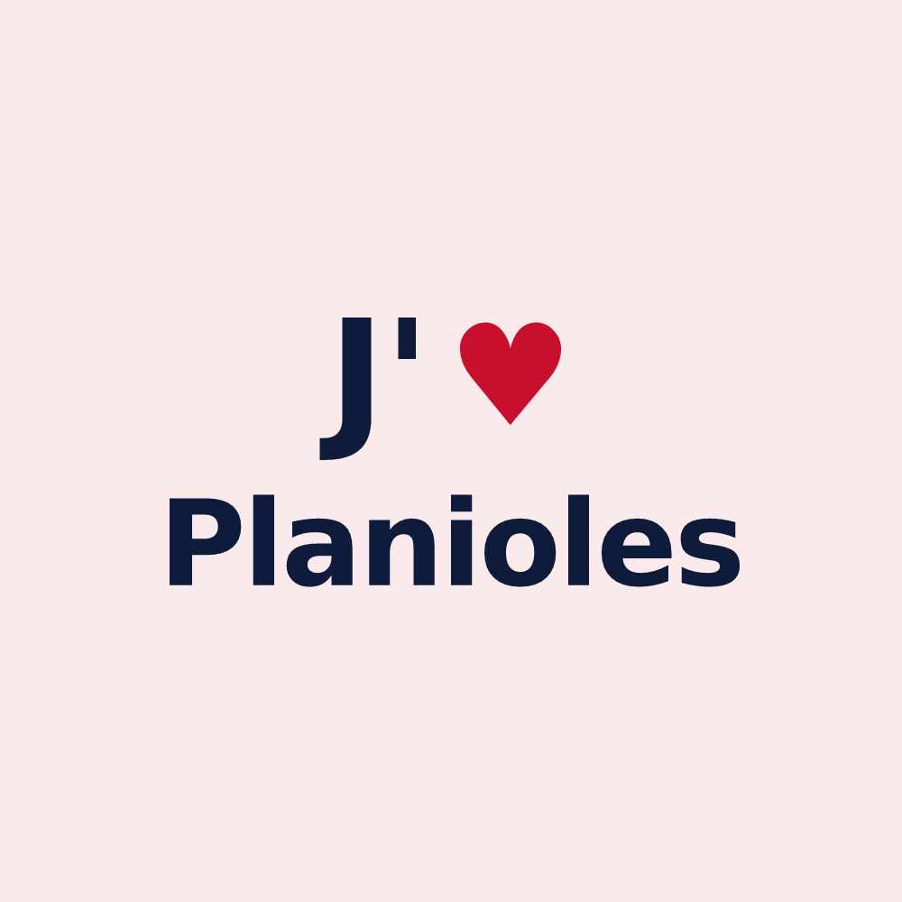 Magnet personnalisé Planioles — design J'aime Planioles