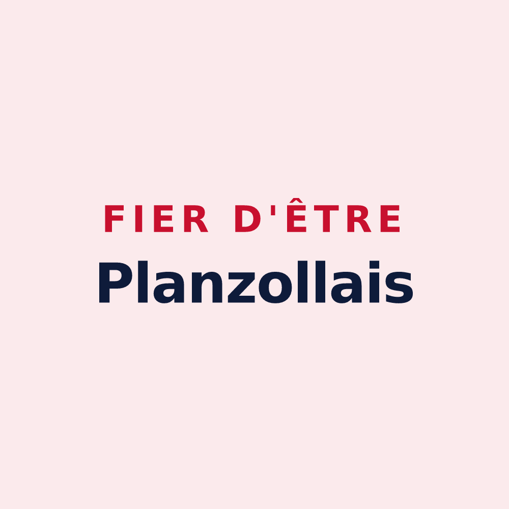 Magnet « Fier d'être Planzollais » — design pour Planzolles