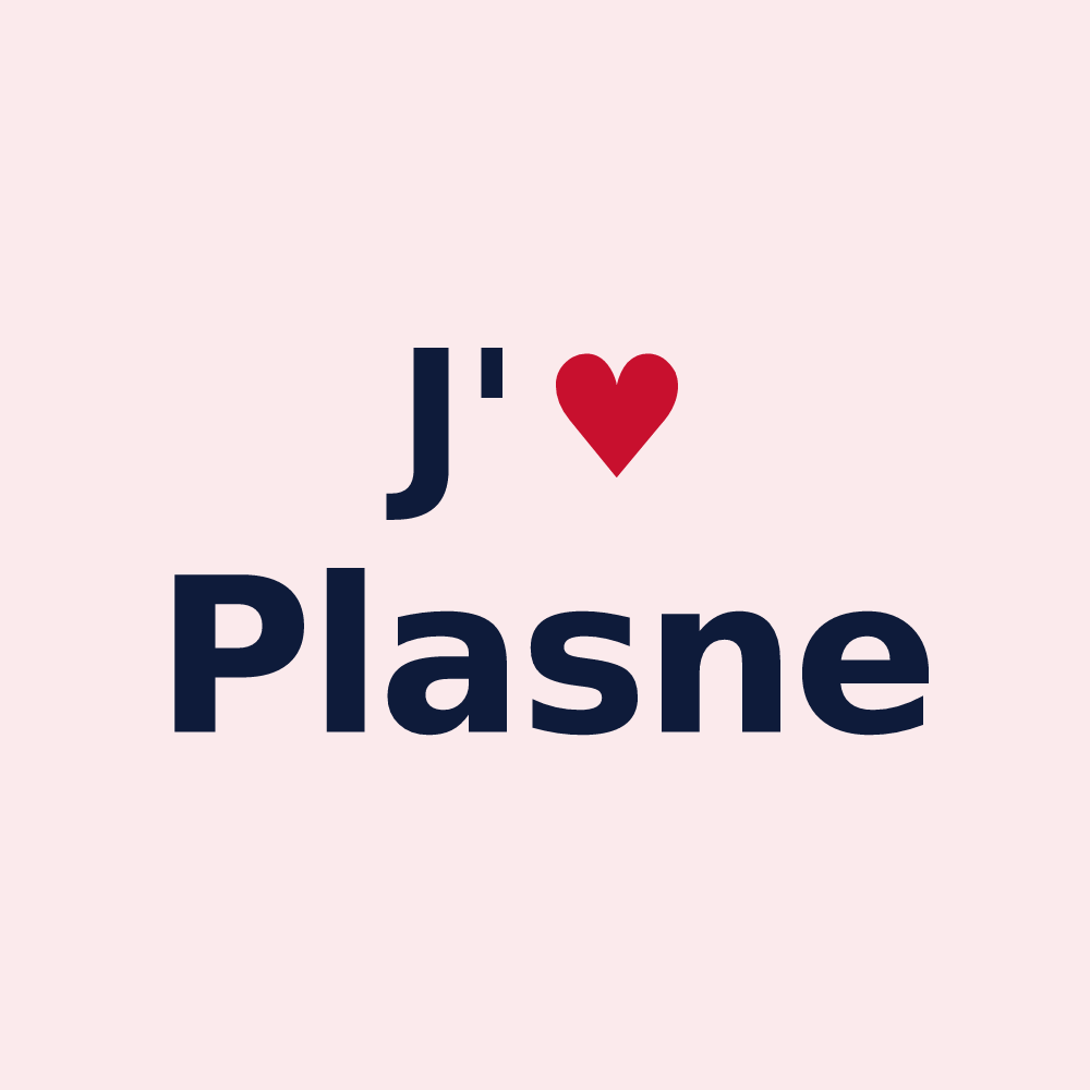 Magnet personnalisé Plasne — design J'aime Plasne