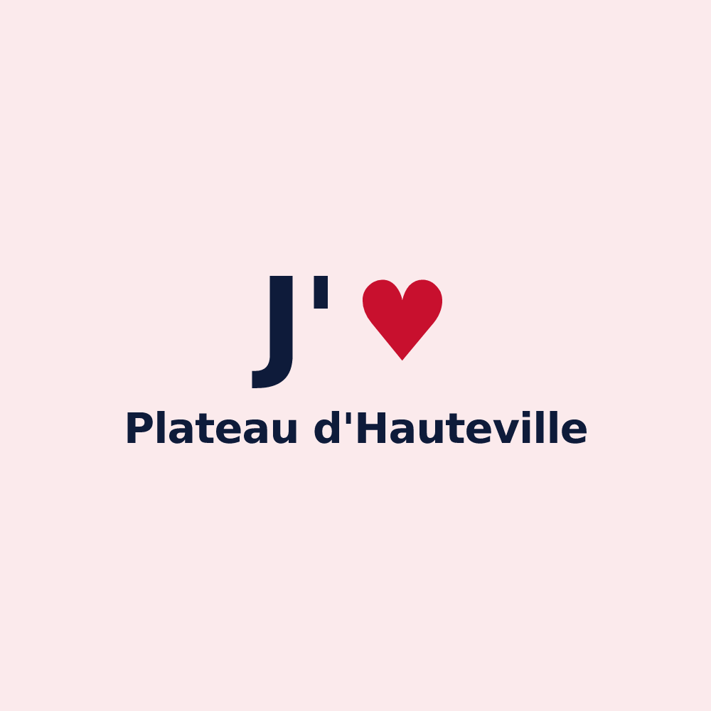 Magnet personnalisé Plateau d'Hauteville — design J'aime Plateau d'Hauteville