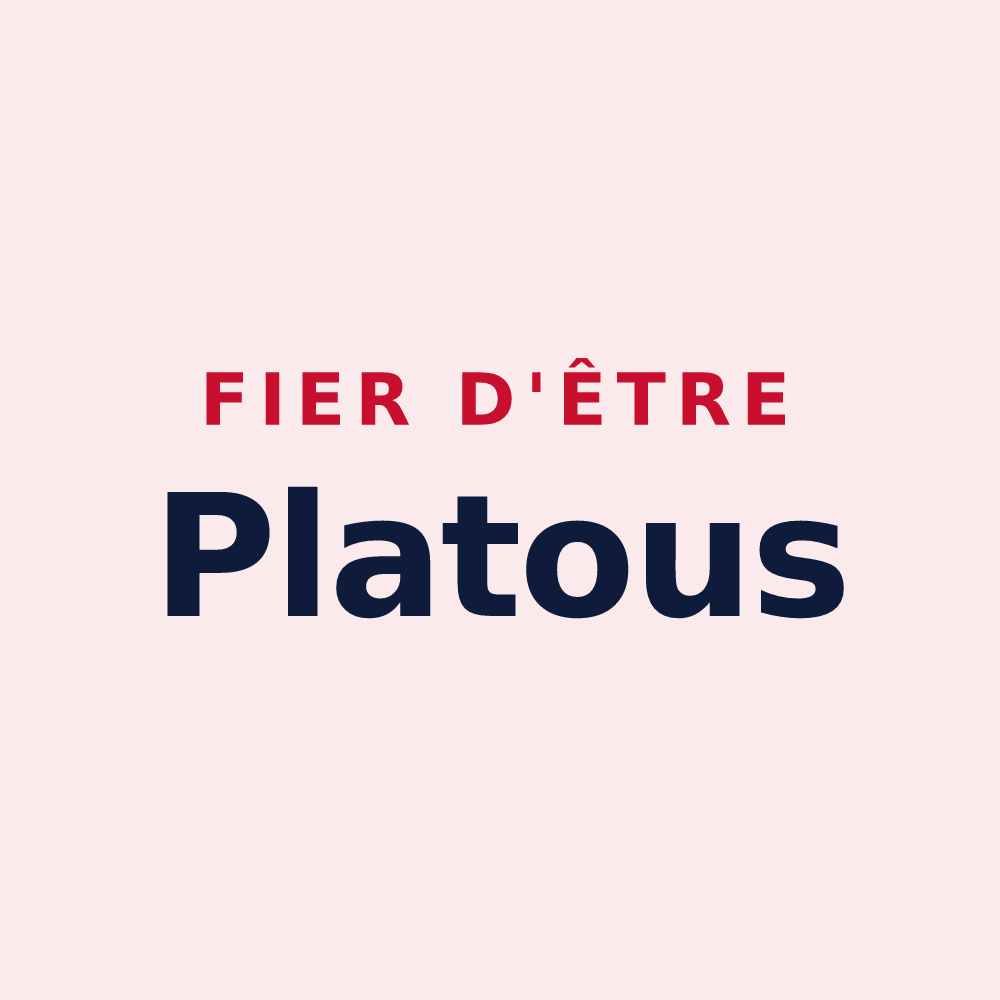 Magnet « Fier d'être Platous » — design pour Plats
