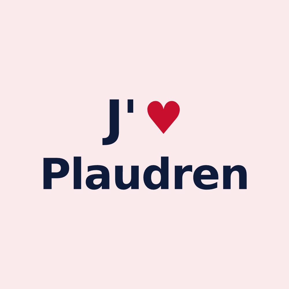 Magnet personnalisé Plaudren — design J'aime Plaudren