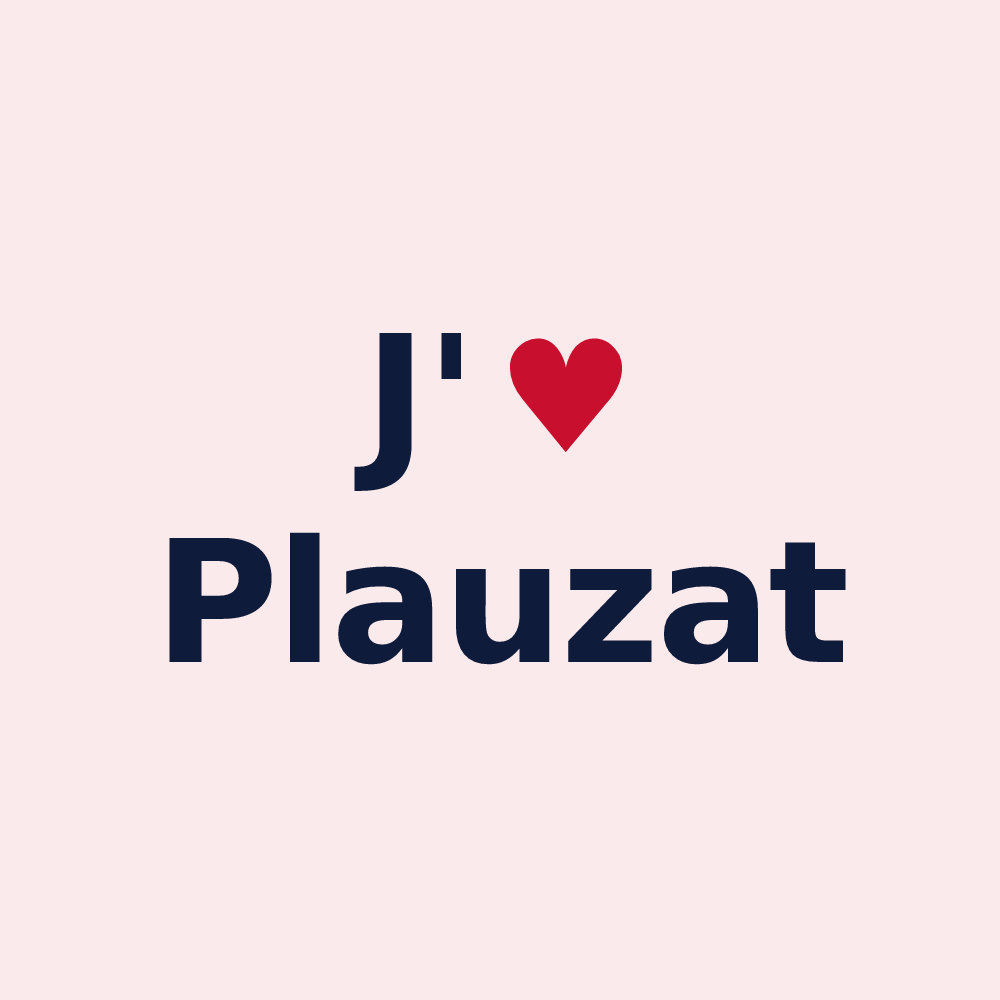 Magnet personnalisé Plauzat — design J'aime Plauzat