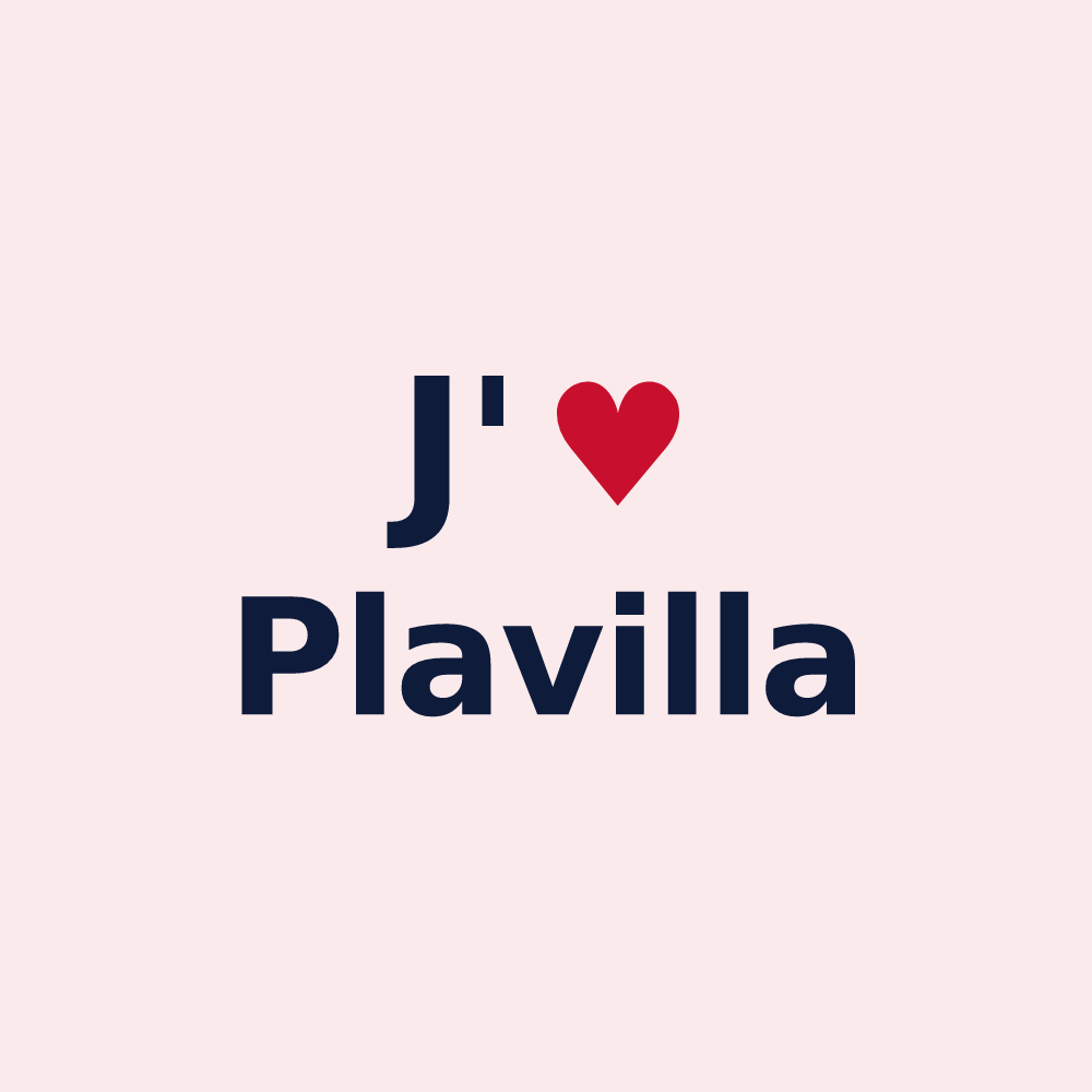 Magnet personnalisé Plavilla — design J'aime Plavilla