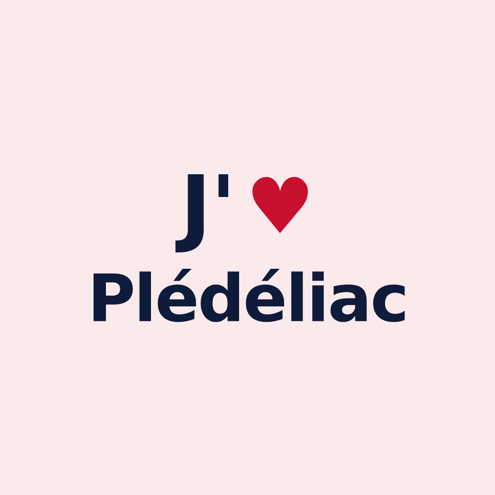Magnet personnalisé Plédéliac — design J'aime Plédéliac