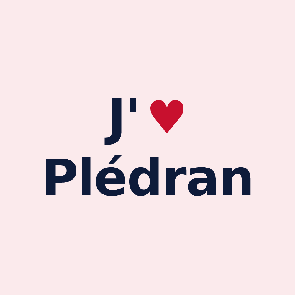 Magnet personnalisé Plédran — design J'aime Plédran