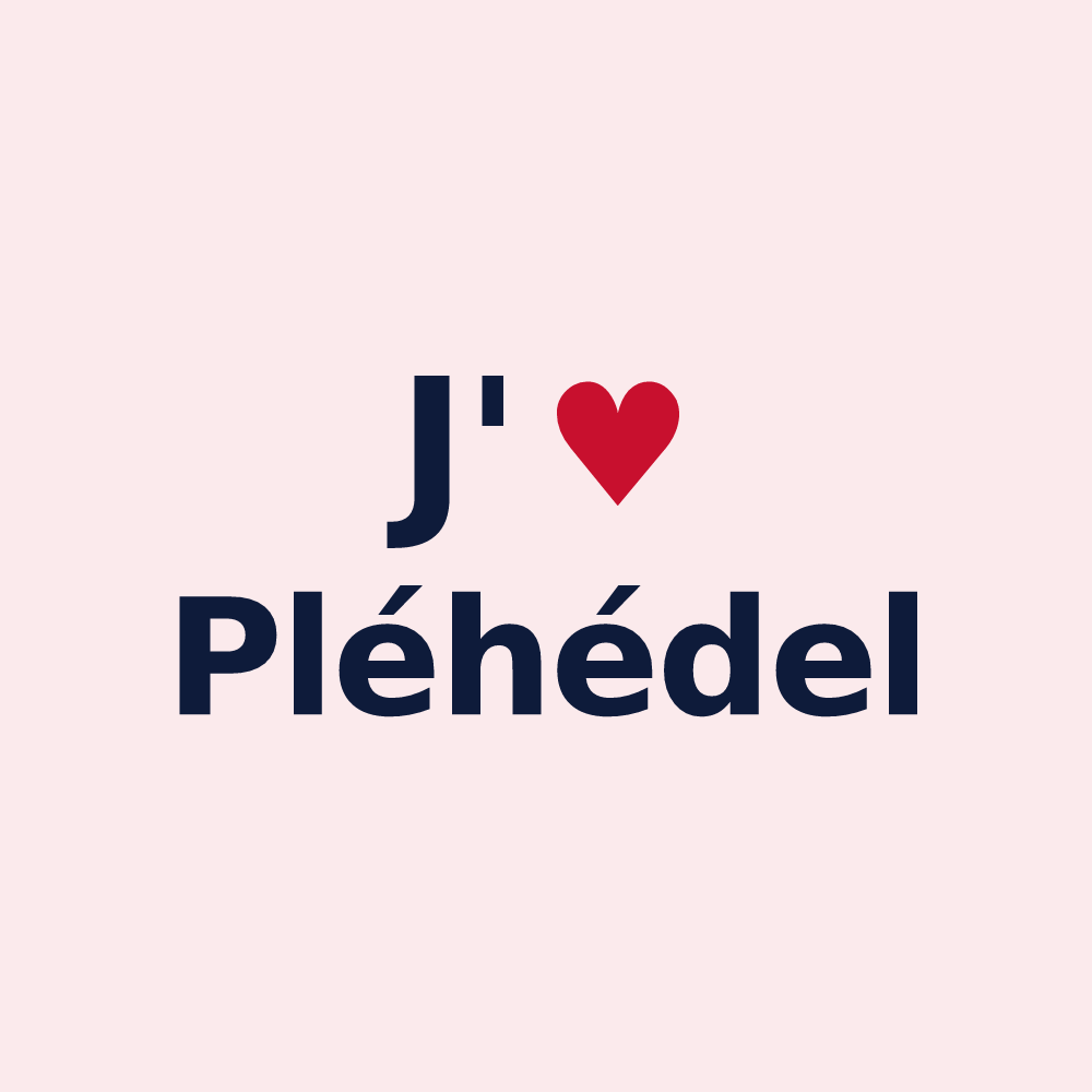 Magnet personnalisé Pléhédel — design « J'aime Pléhédel » imprimé sur le magnet