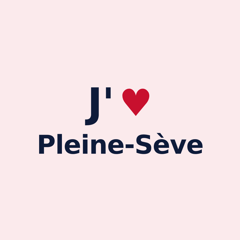 Magnet personnalisé Pleine-Sève — design J'aime Pleine-Sève