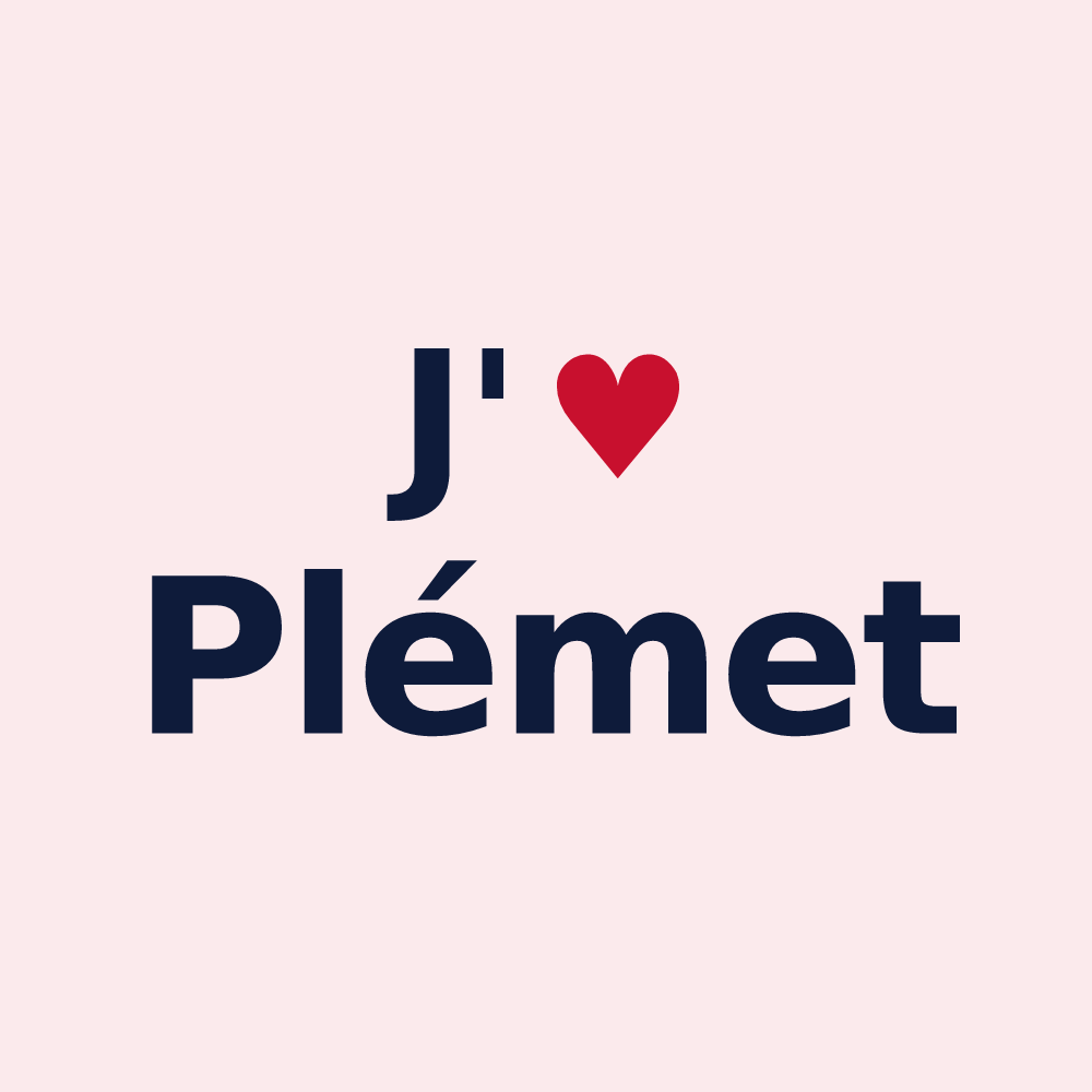 Magnet personnalisé Plémet — design J'aime Plémet