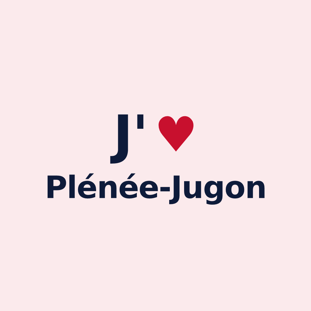 Magnet personnalisé Plénée-Jugon — design J'aime Plénée-Jugon