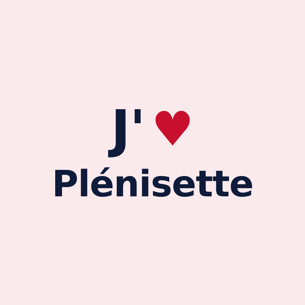Magnet personnalisé Plénisette — design J'aime Plénisette