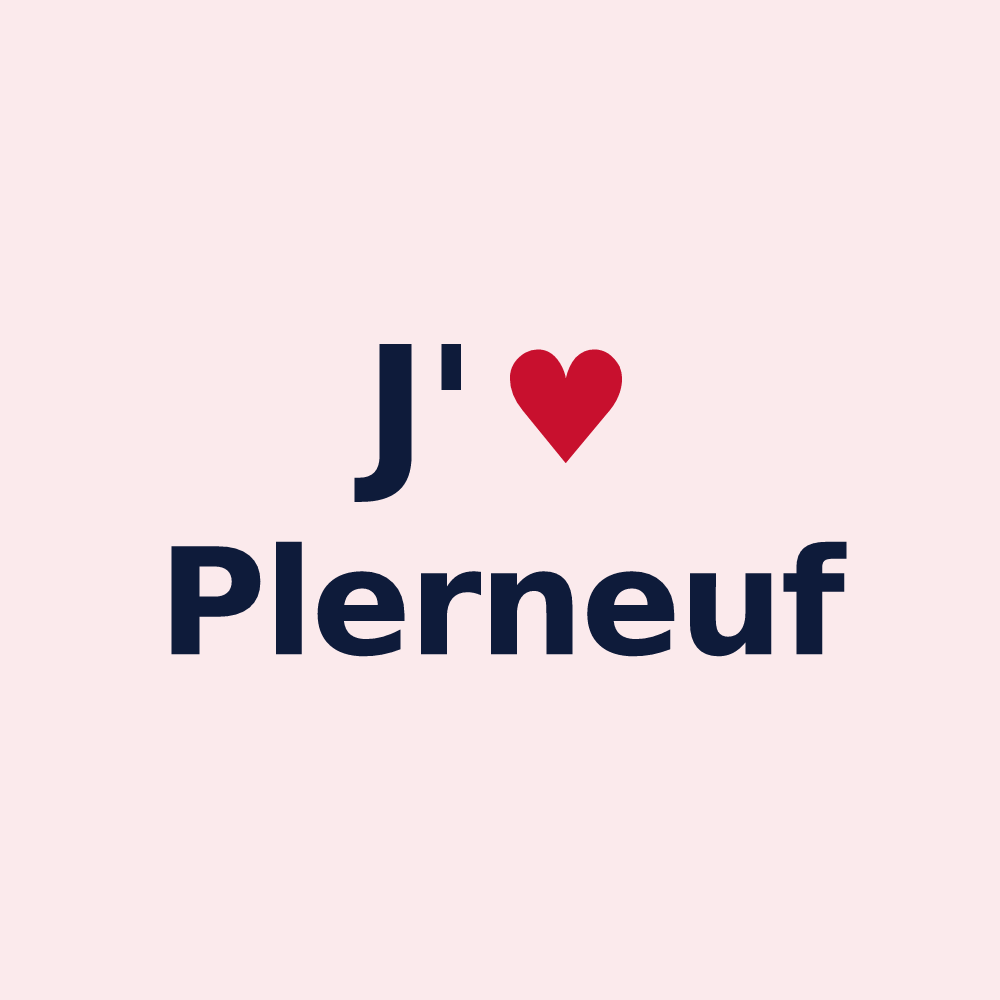Magnet personnalisé Plerneuf — design J'aime Plerneuf