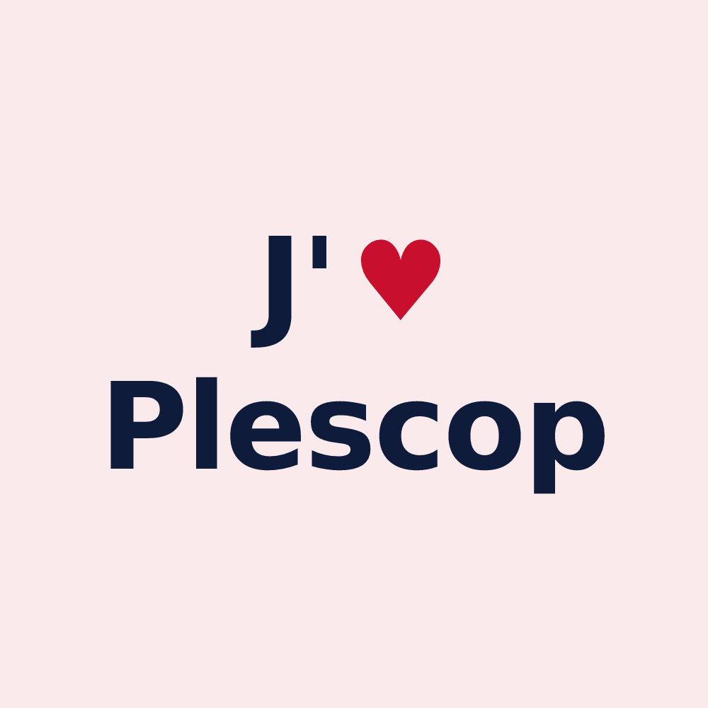 Magnet personnalisé Plescop — design J'aime Plescop