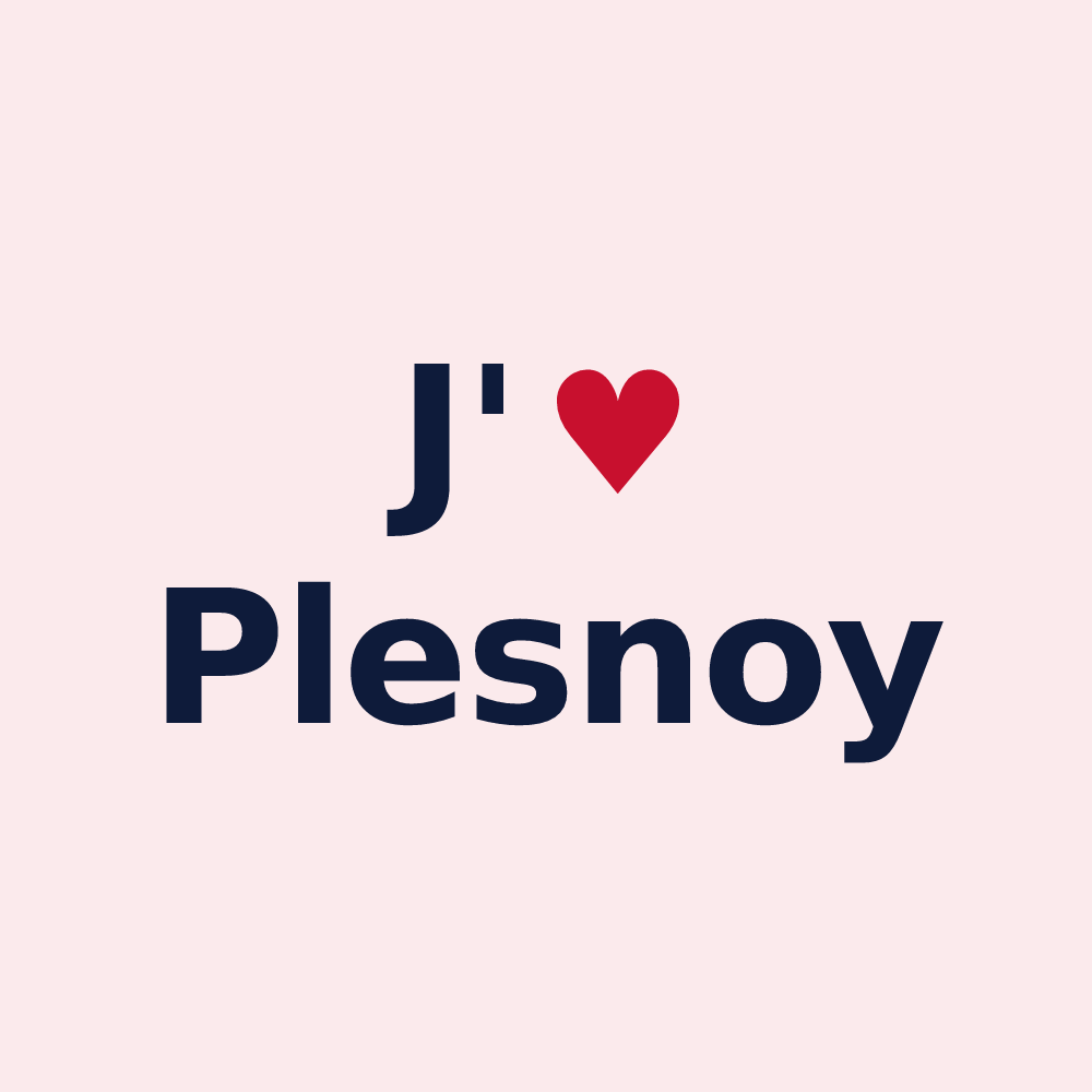 Magnet personnalisé Plesnoy — design J'aime Plesnoy