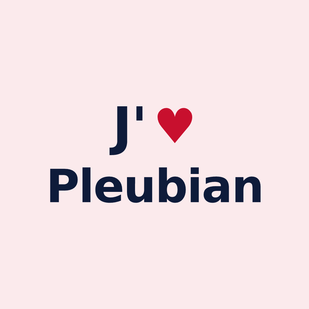Magnet personnalisé Pleubian — design « J'aime Pleubian » imprimé sur le magnet