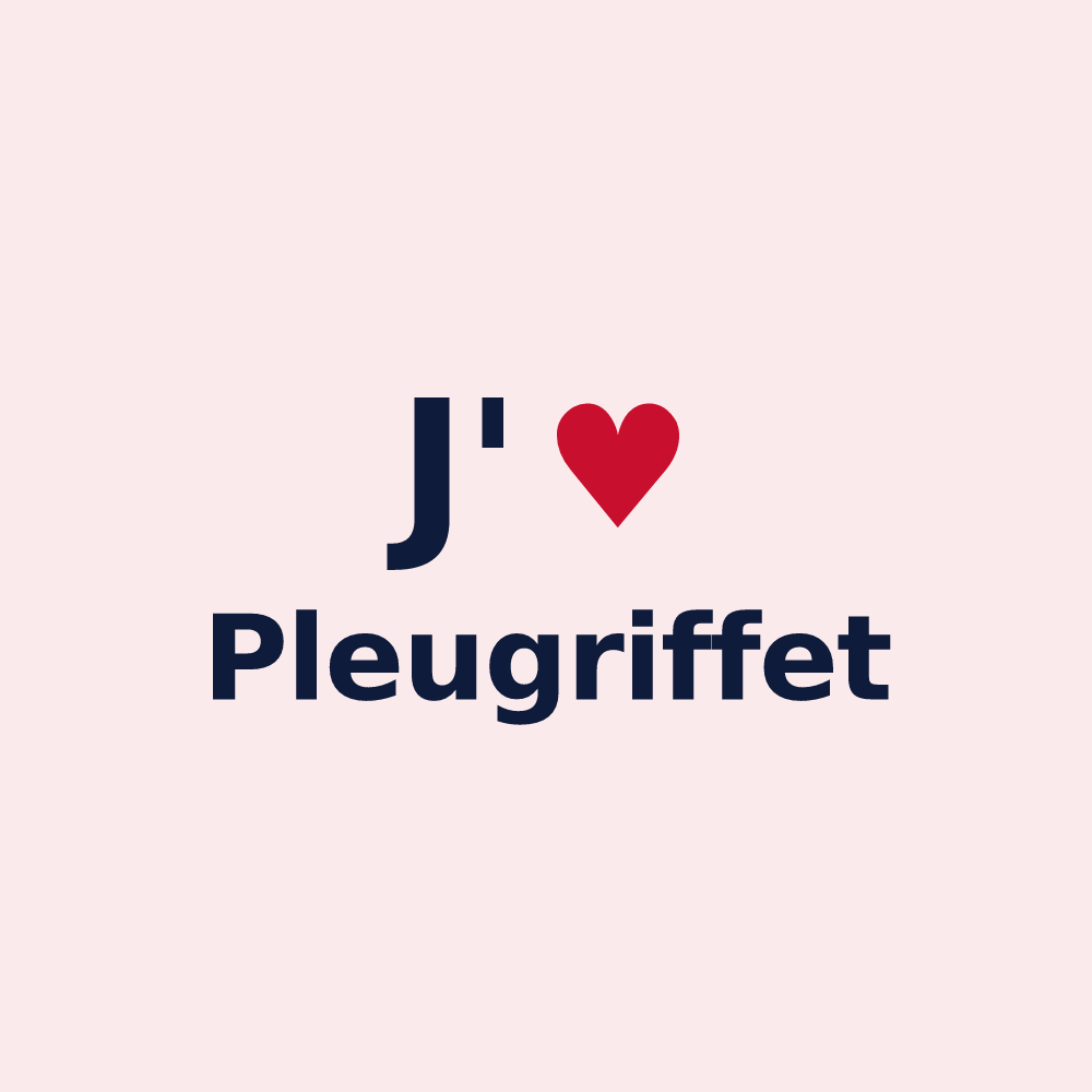 Magnet personnalisé Pleugriffet — design J'aime Pleugriffet