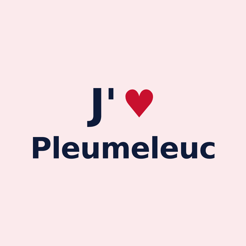 Magnet personnalisé Pleumeleuc — design J'aime Pleumeleuc