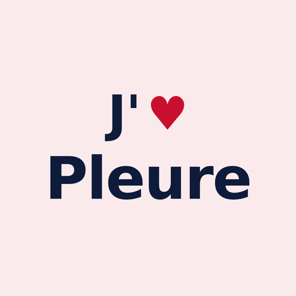Magnet personnalisé Pleure — design J'aime Pleure