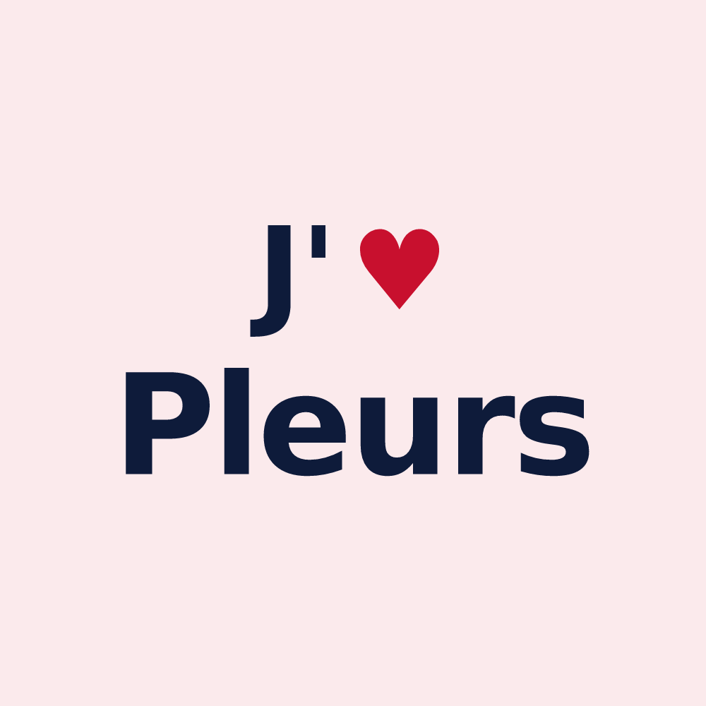 Magnet personnalisé Pleurs — design J'aime Pleurs