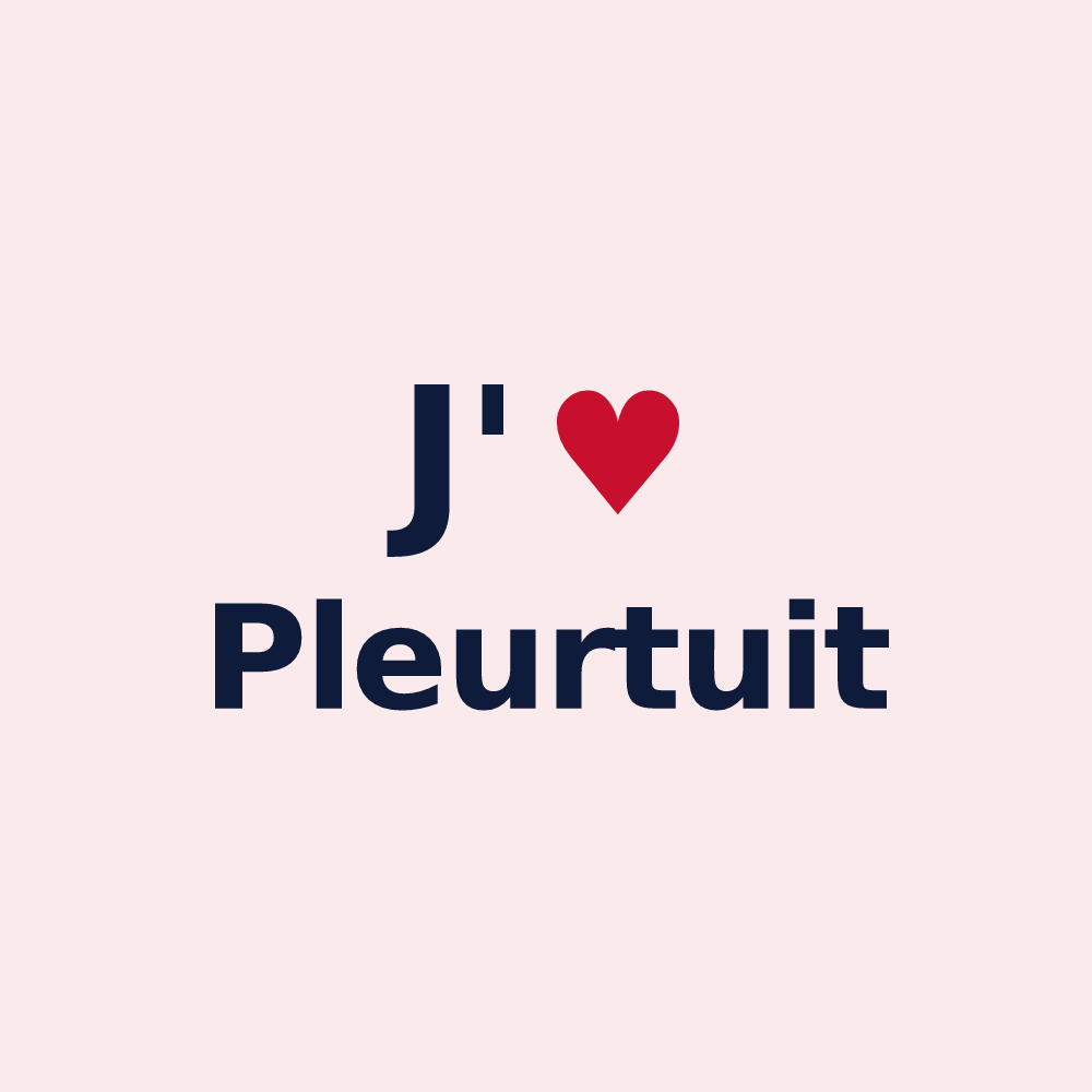 Magnet personnalisé Pleurtuit — design J'aime Pleurtuit
