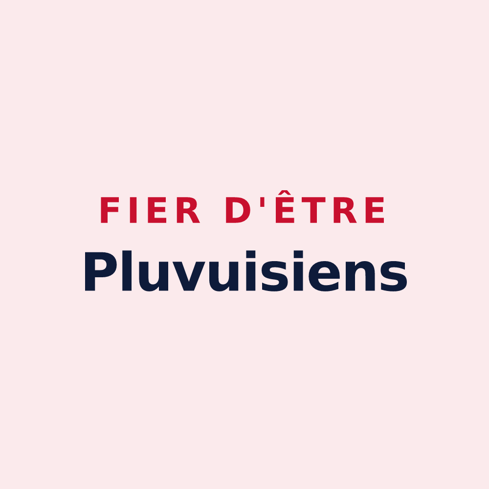 Magnet « Fier d'être Pluvuisiens » — design pour Pleuvezain