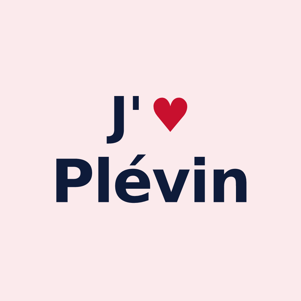 Magnet personnalisé Plévin — design J'aime Plévin
