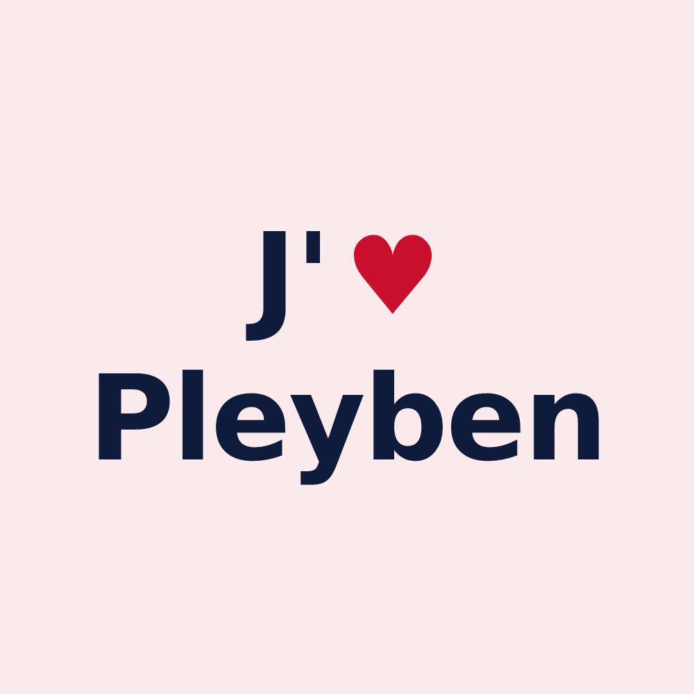 Magnet personnalisé Pleyben — design J'aime Pleyben