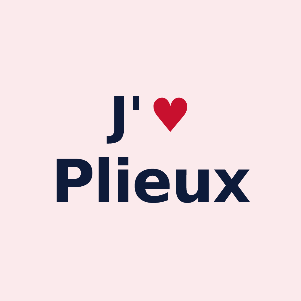 Magnet personnalisé Plieux — design J'aime Plieux