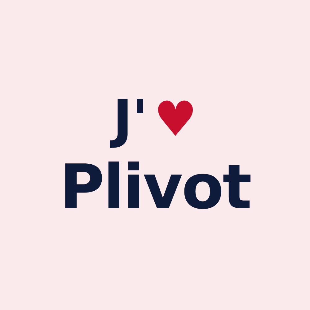 Magnet personnalisé Plivot — design J'aime Plivot