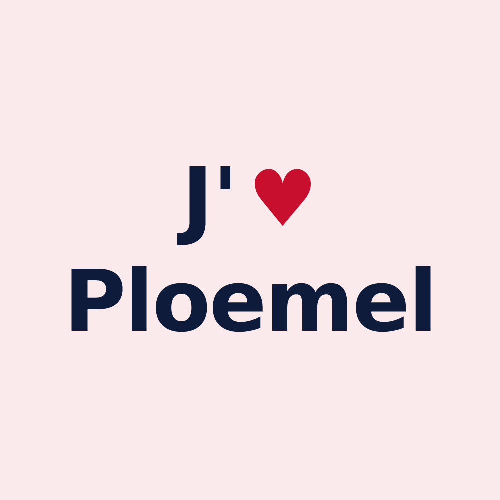 Magnet personnalisé Ploemel — design J'aime Ploemel