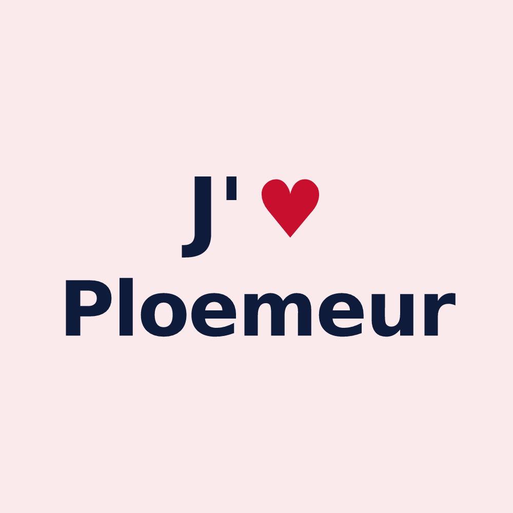 Magnet personnalisé Ploemeur — design J'aime Ploemeur