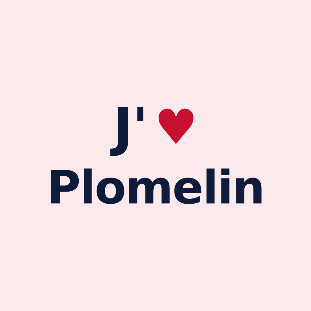 Magnet personnalisé Plomelin — design « J'aime Plomelin » imprimé sur le magnet