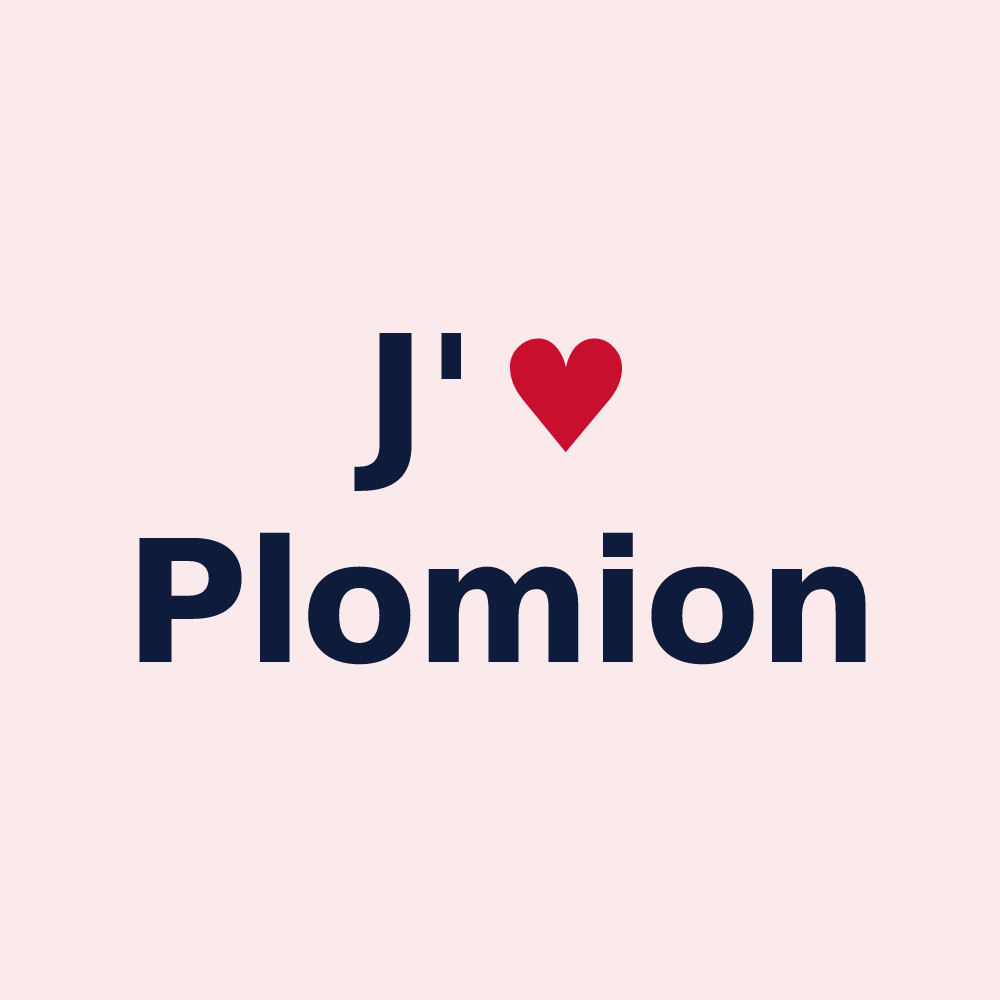 Magnet personnalisé Plomion — design J'aime Plomion