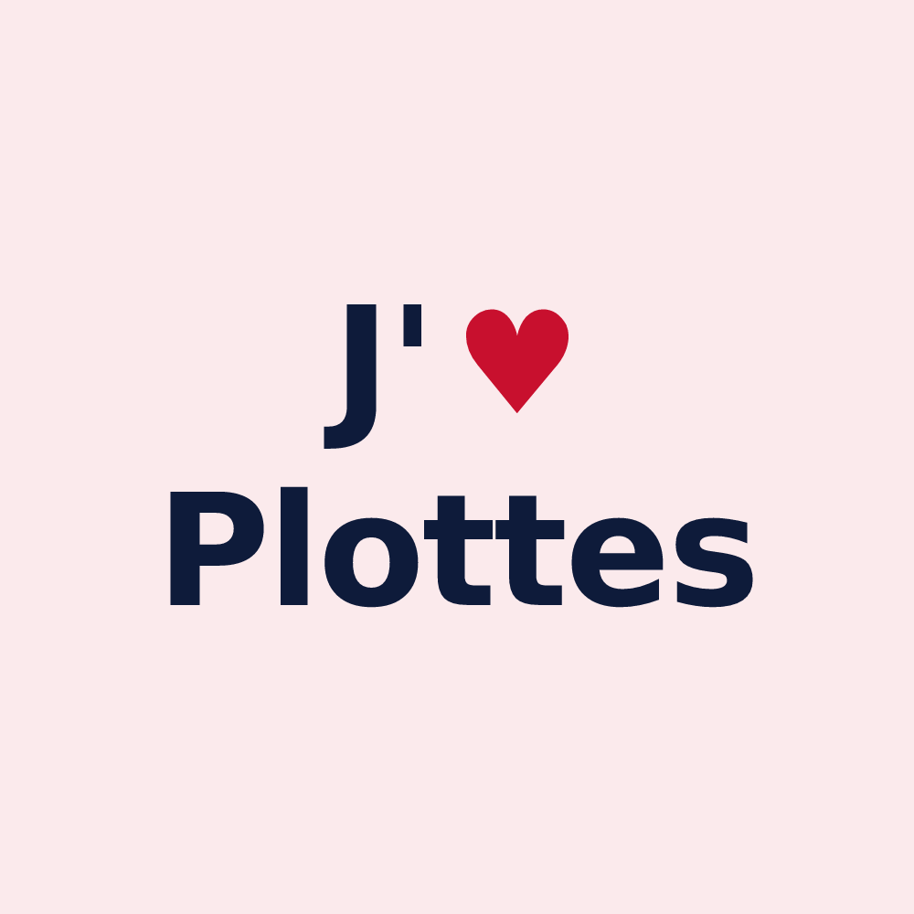 Magnet personnalisé Plottes — design « J'aime Plottes » imprimé sur le magnet