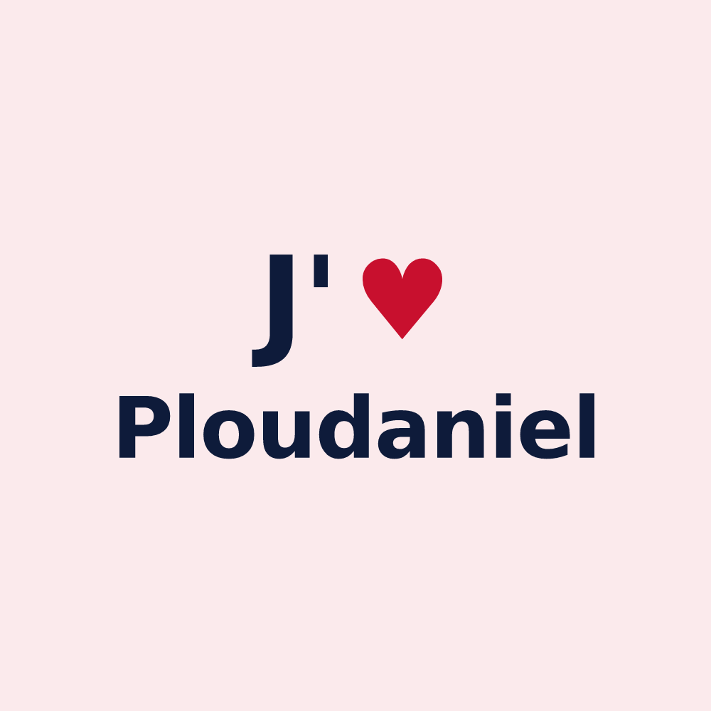 Magnet personnalisé Ploudaniel — design J'aime Ploudaniel