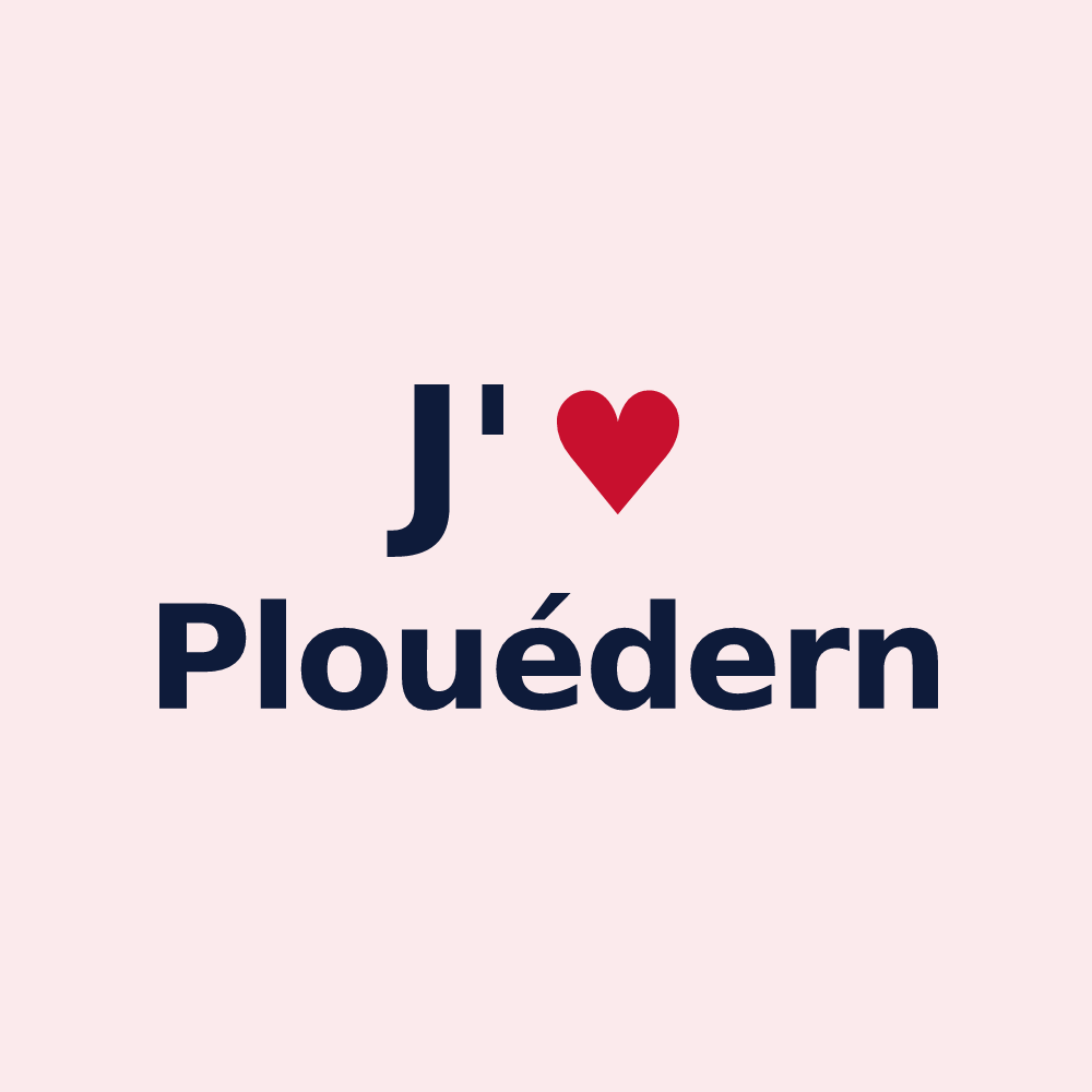 Magnet personnalisé Plouédern — design J'aime Plouédern
