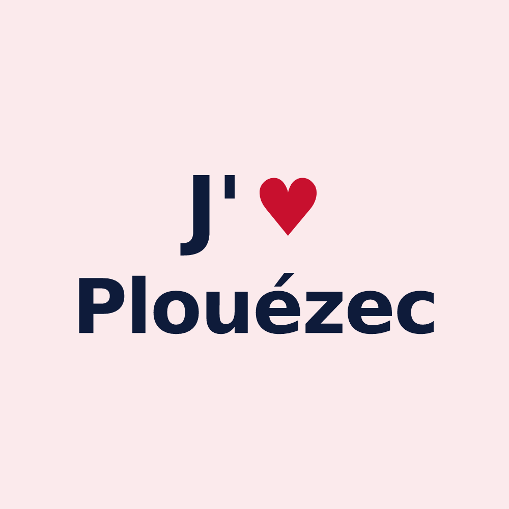 Magnet personnalisé Plouézec — design J'aime Plouézec