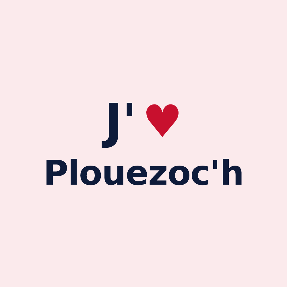 Magnet personnalisé Plouezoc'h — design J'aime Plouezoc'h