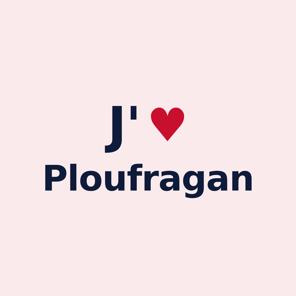 Magnet personnalisé Ploufragan — design J'aime Ploufragan