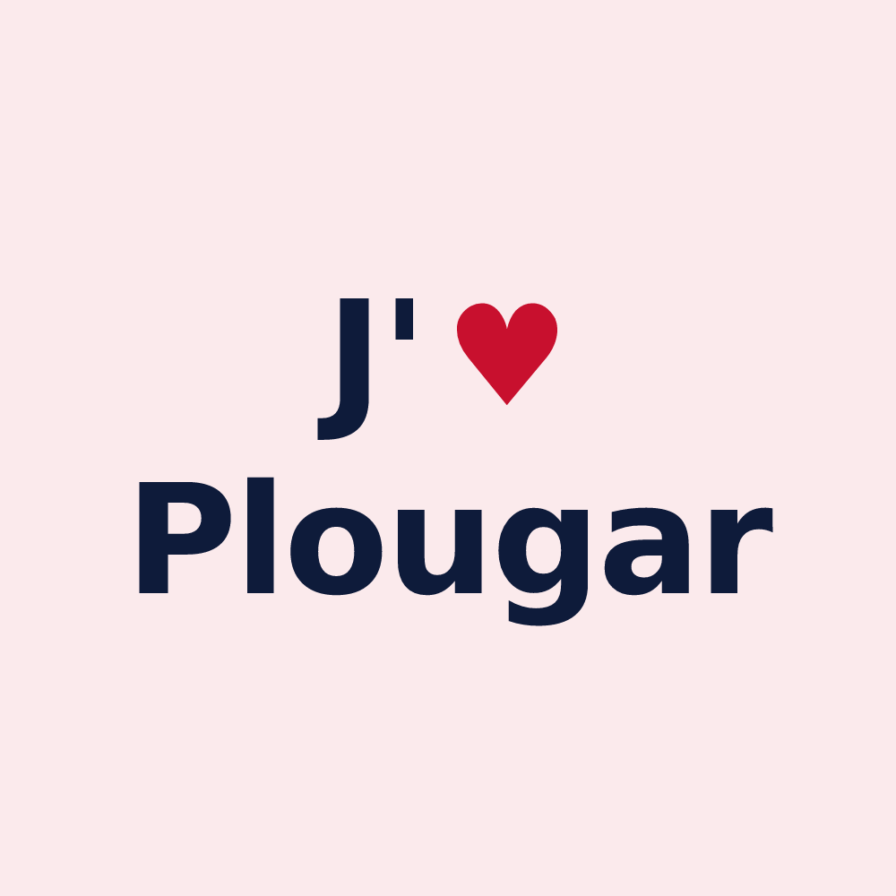 Magnet personnalisé Plougar — design J'aime Plougar