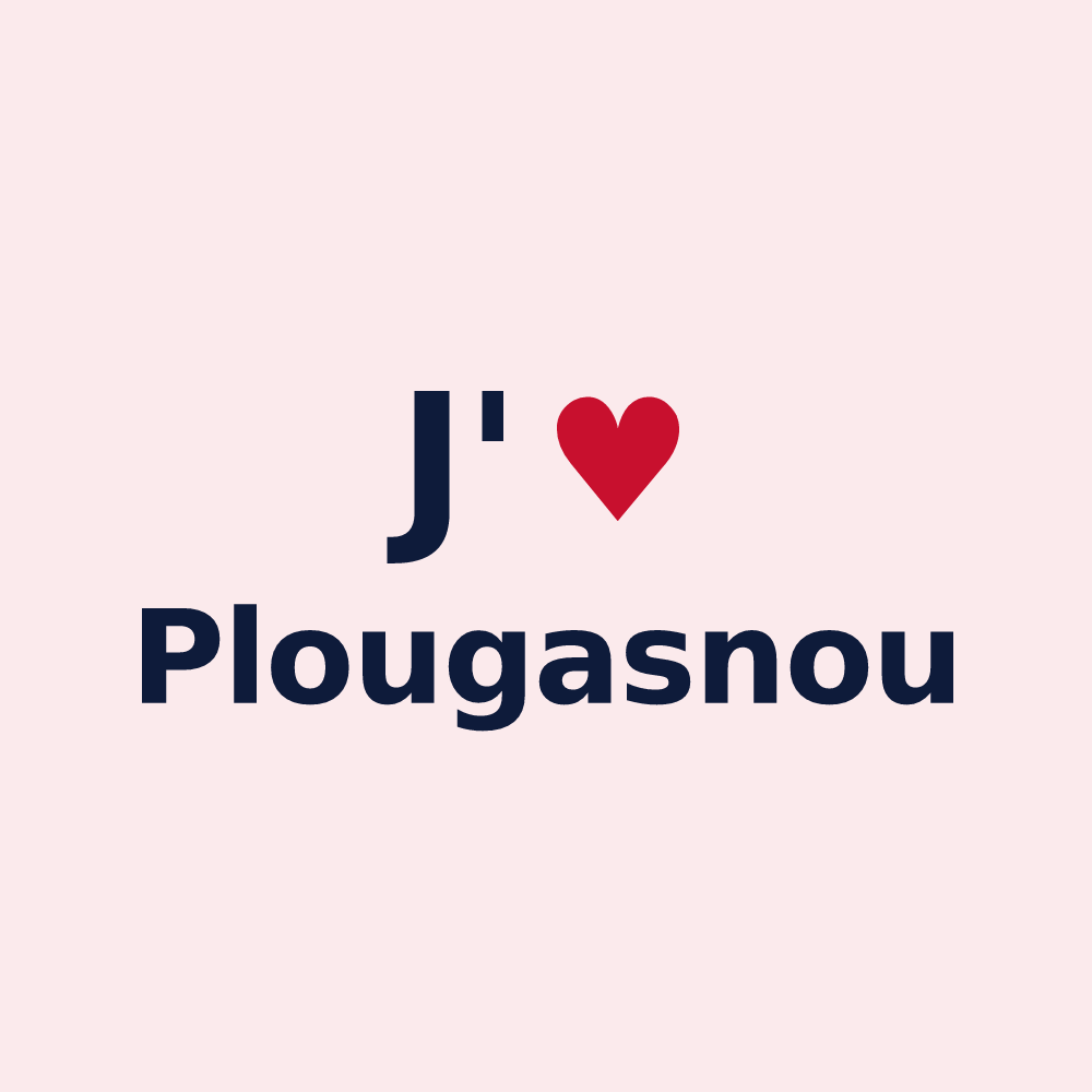 Magnet personnalisé Plougasnou — design J'aime Plougasnou