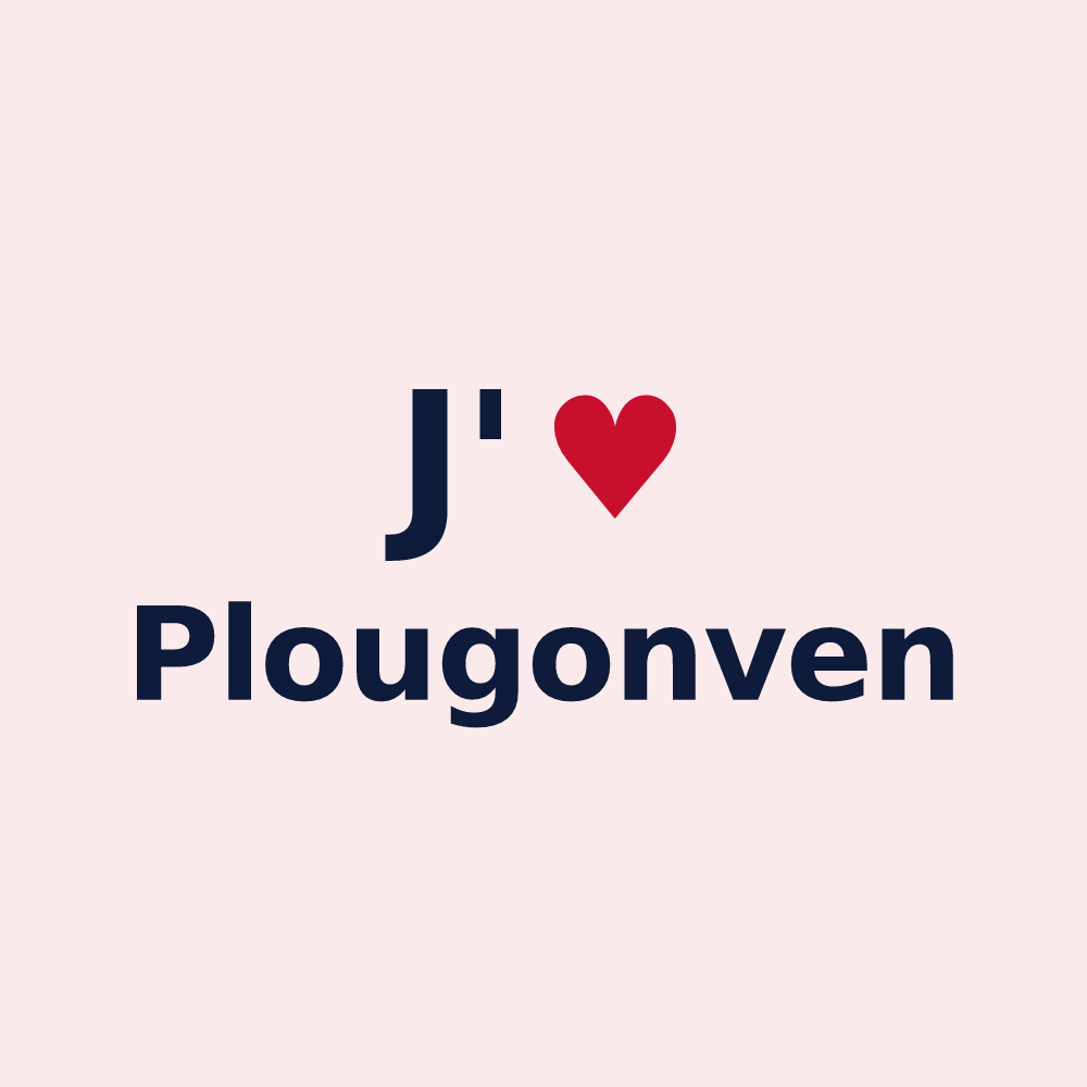 Magnet personnalisé Plougonven — design J'aime Plougonven